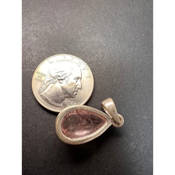 NEW Lepidocrocite super 7 teardrop sterling silver pendant 3.56 grams - Picture 6 of 10